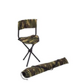 Woodland Camouflage Collapsible Stool with Back